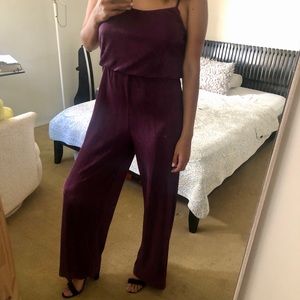 Forever 21 Ribbed Plum Jumpsuit